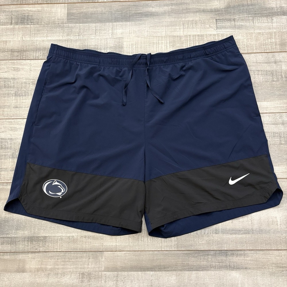 Nike Dri-Fit PSU Penn State Men’s 4XL Shorts Standard Fit Athletic Navy Blue